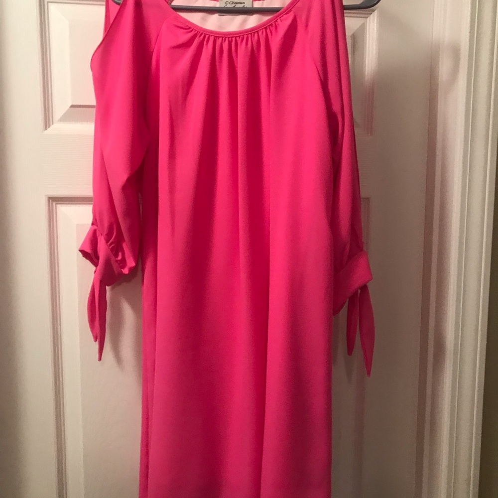 Cold shoulder dress. Worn one time. No stains, rips or tears.